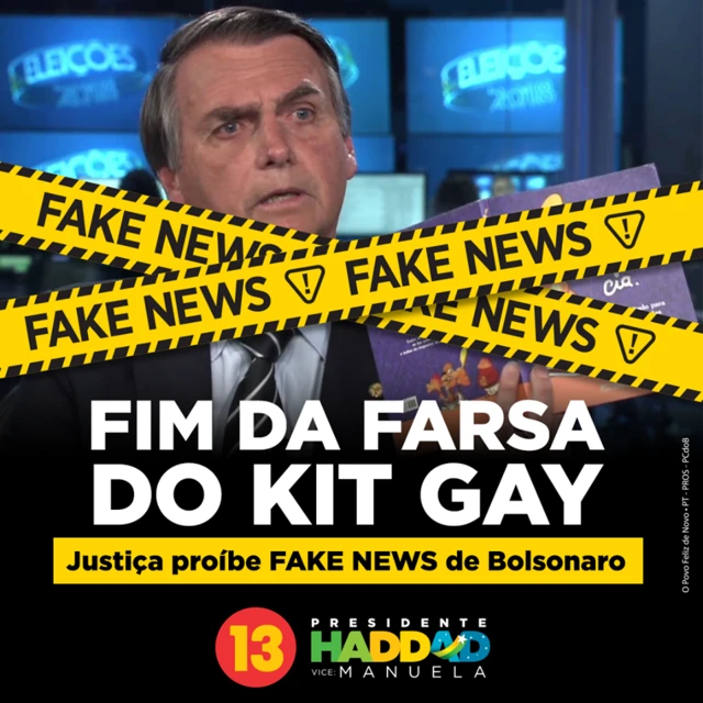 Meme contra fake news do kit gay