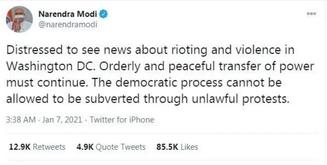 Olootu ijọba orilẹ-ede India, Narendra Modi
