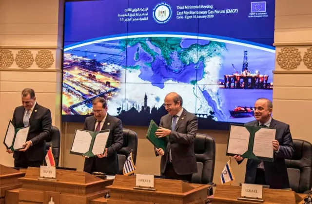 وزراء الطاقة في مصر وإسرائيل وقبرص واليونان