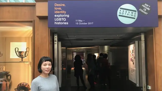 A chinesa Tao Wang no Museu Britânico