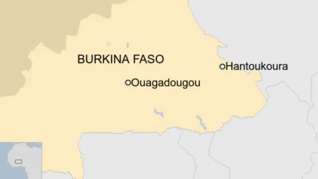 Map of Burkina Faso showing Hantoukoura