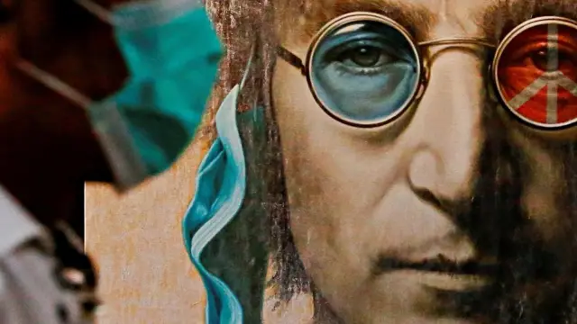 граффити Леннона в пандемию ковида в Джакарте