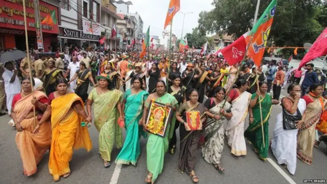 સબરીમાલા મંદિરનાં ચુકાદા સામે મોરચો