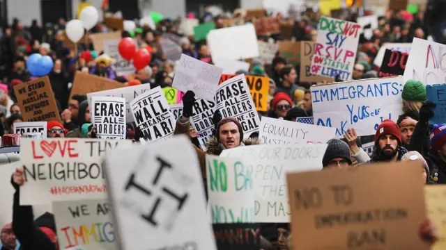 Протестующие на Манхэттене