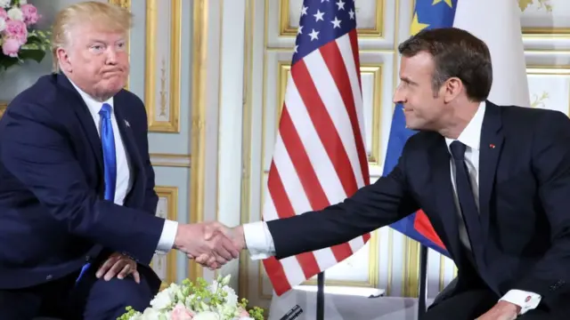 Donald Trump (à gauche) et Emmanuel Macron (archives).