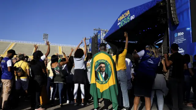 Marcha para Jesus no Rio, com Bolsonaro