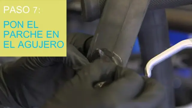 paso 7: pon el parche en el agujero