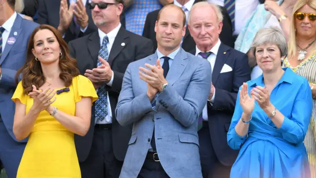 Theresa May và vợ chồng WIlliams