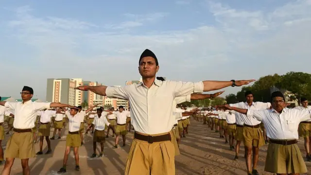 આરએસએસના કાર્યક્રમનું એક દૃશ્ય