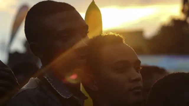 Coucher de soleil sur le Festival Amani.