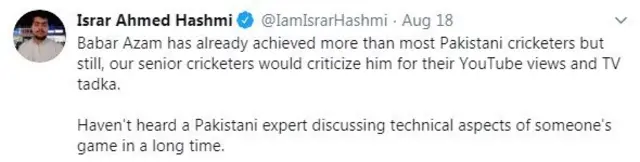 ٹوئٹر، بابر اعظم