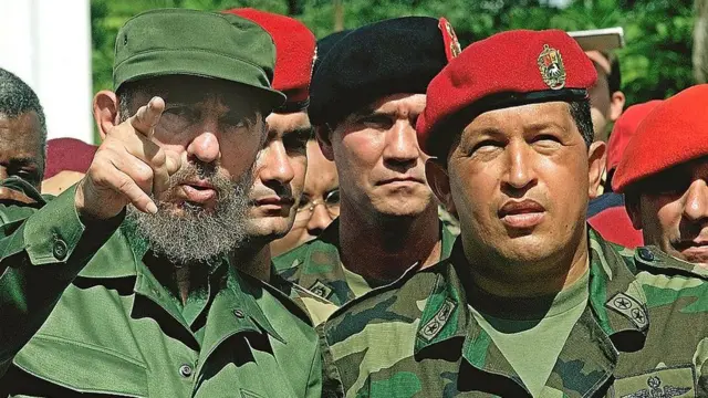 Fidel Castro y Hugo Chávez.