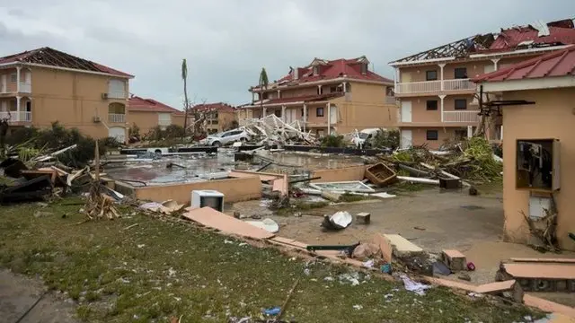 Damage on the island of St Martin.