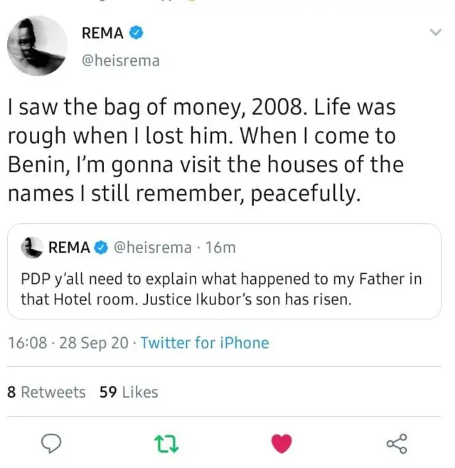 Rema tweet