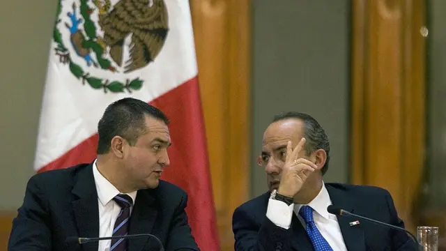 Genaro García luna y Felipe Calderón