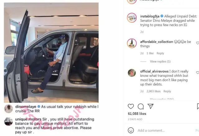 Ẹsun ti Unique Motors fi kan Dino Melaye