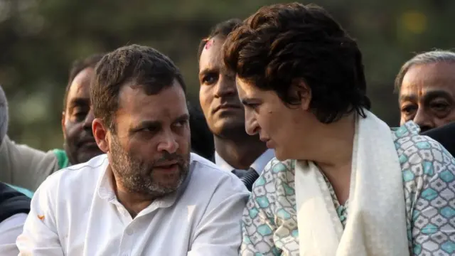 રાહુલ ગાંધી અને પ્રિયંકા ગાંધી