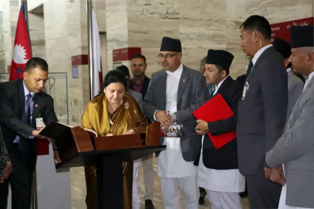 कतारमा राष्ट्रपति विद्या भण्डारी