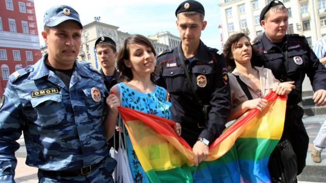 ЛГБТ-активисты в Москве