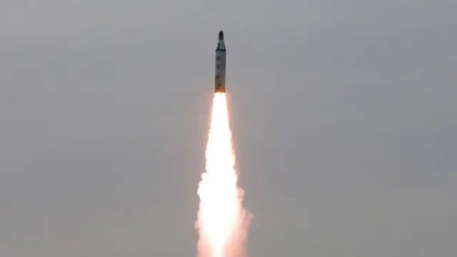 An underwater test-fire of strategic submarine ballistic missile is pictured in this undated photo released by North Korea"s Korean Central News Agency (KCNA) in Pyongyang on April 24, 2016.