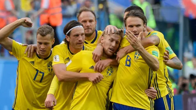 Sweden celebrating