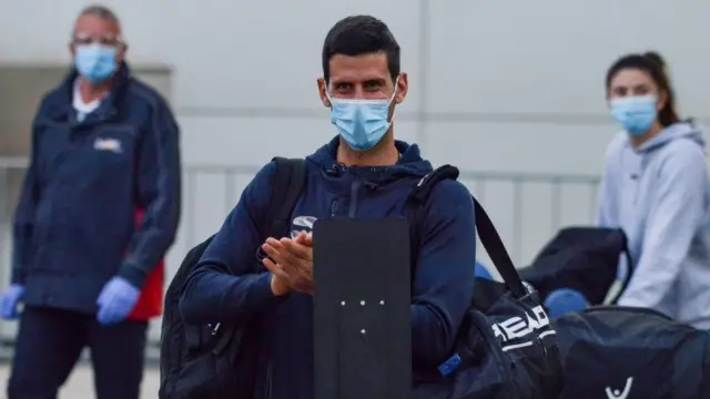 Djokovic tới Australia vào tuần trước để chuẩn bị tham gia giải đấu.