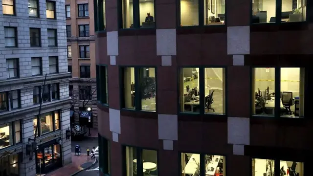 Una oficina vacía en Boston, Estados Unidos.