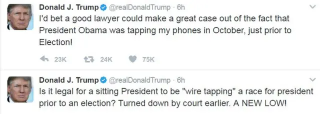 डोनल्ड ट्रंप का ट्वीट