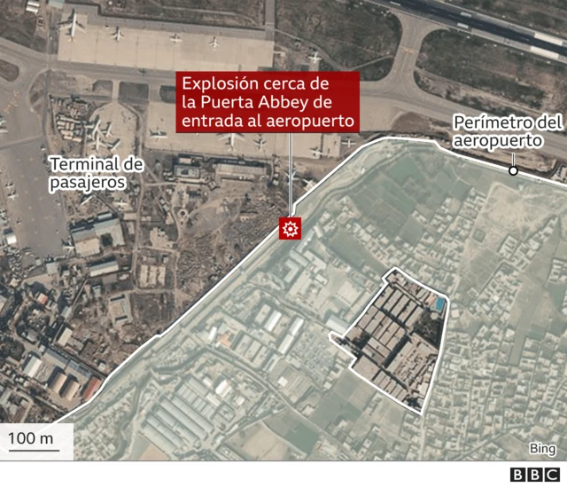 Lugar de la explosión.