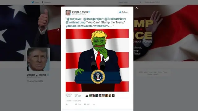 Cuenta de Donald Trump en Twitter.