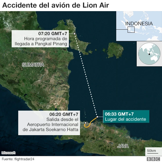 Mapa del accidente