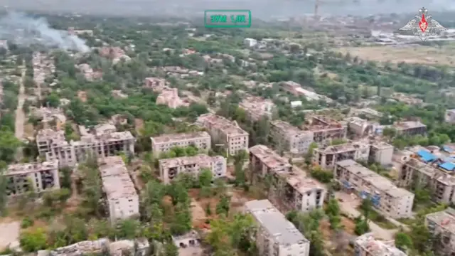 Вид на житлові квартали Костянтинівки з дрона