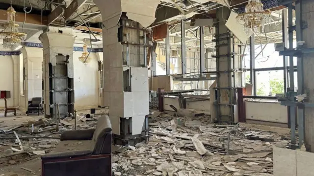 Interior del palacio presidencial de Sudán