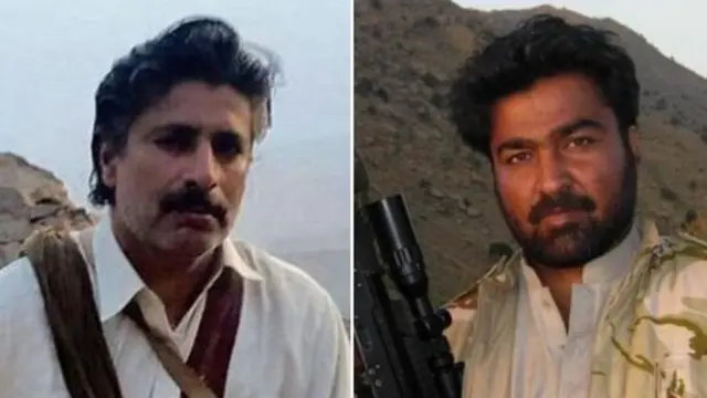 بشیر زیب (راست) و الله‌ نظر بلوچ