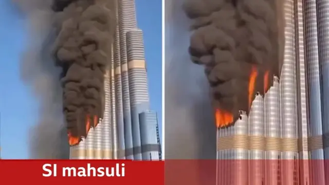 Dubaydagi binoning soxtalashtirilgan tasviri