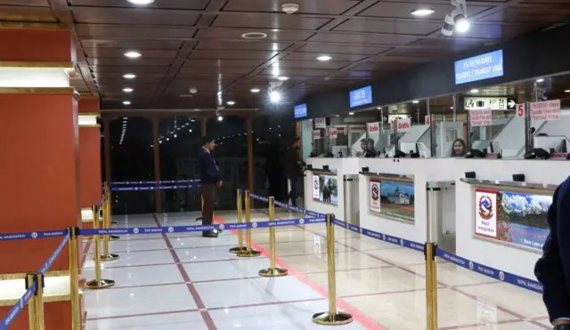 काठमाण्डूको त्रिभुवन अन्तर्राष्ट्रिय विमानस्थलको अध्यागमन