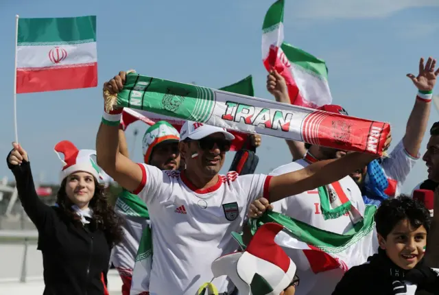 الجماهير الإيرانية في قطر.