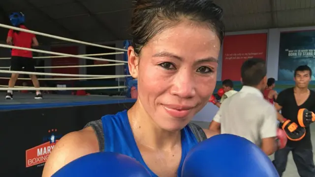 Мэри Ком в своей боксерской академии