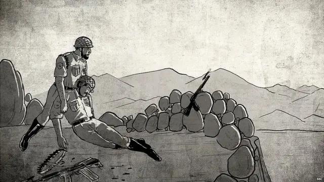 "ਉਨ੍ਹਾਂ ਵੱਲ ਸੜਕਾਂ ਬਿਹਤਰ ਸਨ, ਉਨ੍ਹਾਂ ਦੇ ਬਖ਼ਤਰਬੰਦ ਟਰੱਕ ਆ-ਜਾ ਰਹੇ ਸਨ। ਭਾਰਤੀ ਫ਼ੌਜ ਲਗਾਤਾਰ ਹਵਾਈ ਤੇ ਜ਼ਮੀਨੀ ਫਾਇਰਿੰਗ ਕਰ ਰਹੀ ਸੀ।"