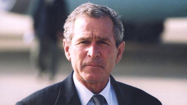 O presidente George W. Bush