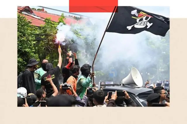 ตราสัญลักษณ์ที่เป็นภาพการ์ตูนรูปหัวกะโหลก ซึ่งริเริ่มใช้โดยกลุ่มผู้ประท้วงชาวอินโดนีเซีย 