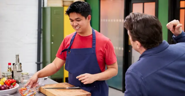 A contestant on The Great Cookbook Challenge