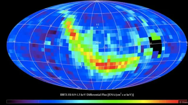Ibeksova misija je otkrila traku visokoenergetskih atoma koju reflektuje nazad sa oboda heliosfere galaktičko magnetno polje