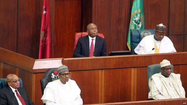 Di red chamber of di Nigeria National Assembly