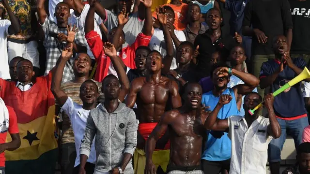 Des supporters de l'équipe nationale ghanéenne de football
