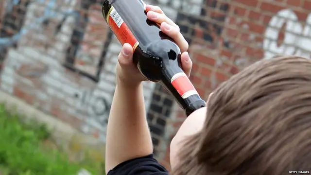 alcohol drinking teenager