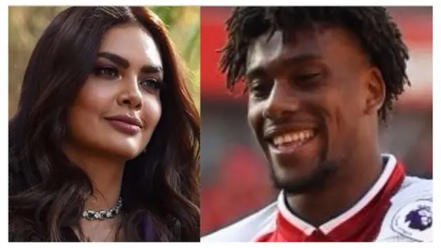 Esha Gupta na Alex Iwobi