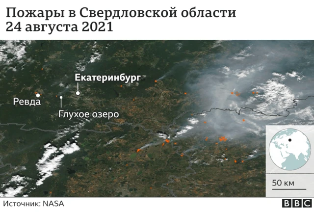 Карта Свердловская область