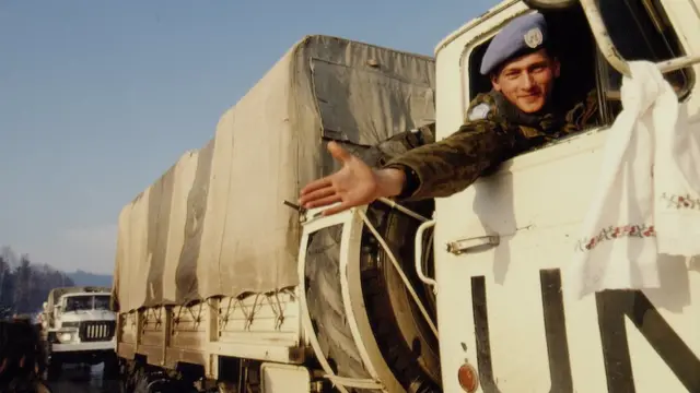 বসনিয়ায় জাতিসংঘোর একজন শান্তি সেনা