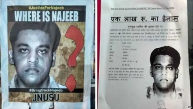 ગુમ થયેલા નજીબની તસવીર